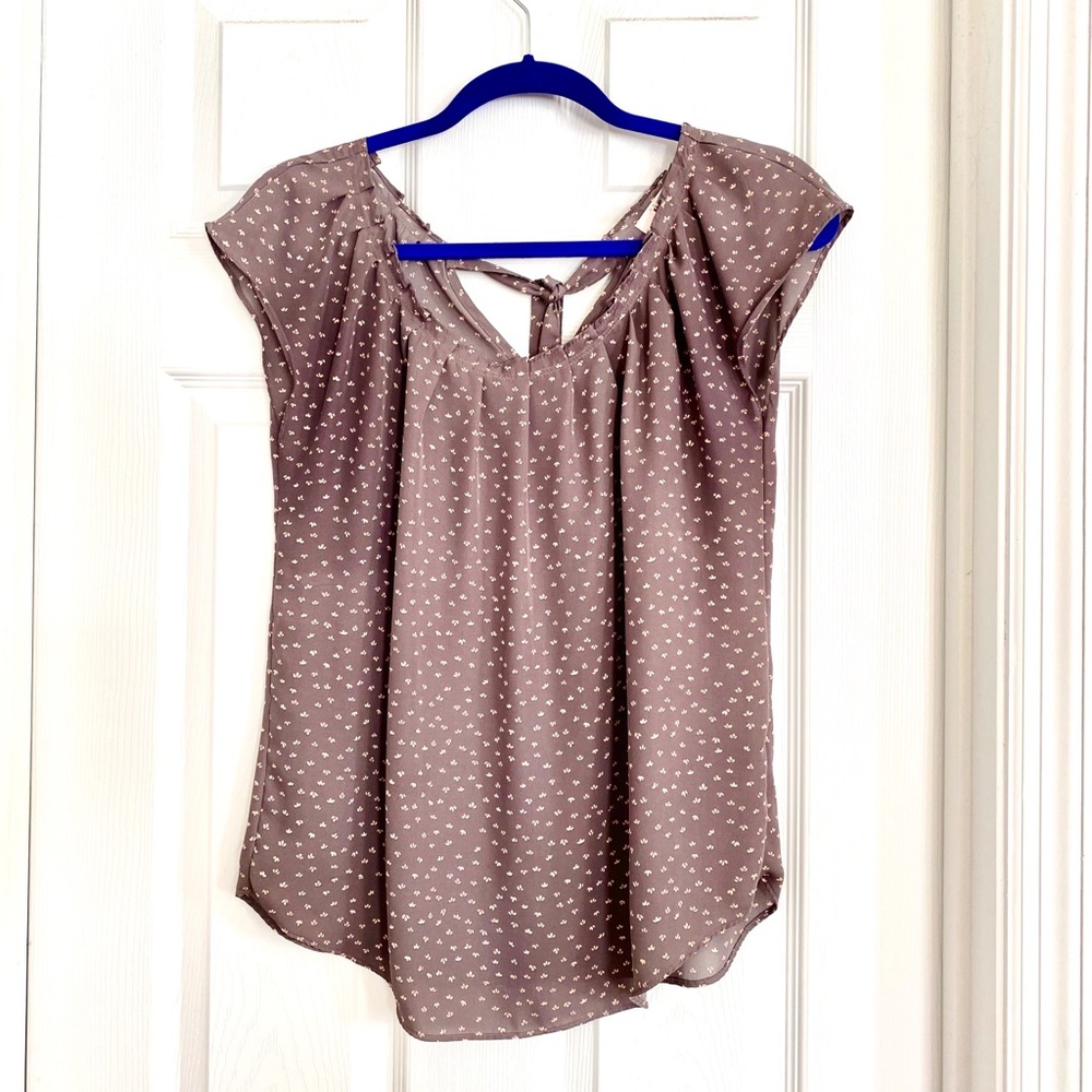 Lauren Conrad Tie Back Blouse Short Sleeve
